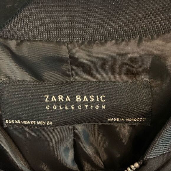 Zara Basic Black Zip-up jacket size XS - Picture 3 of 6